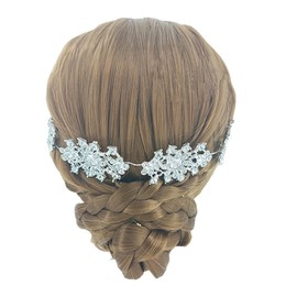 FAIRYGATE Hair Accessories Girls Bridal Wedding Hair Combs Headpiece Crystal for Women and Ladies Silver Wedding Hair Jewellery Headband Glitter D05205