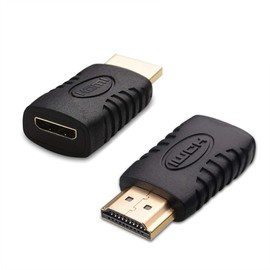 Oiyagai 2pcs HDMI Male to Mini-HDMI Female Adapter Connector Converters for Laptop Camcorder Camera Gold Plated
