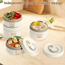 3/4 Pack Bento Box Stackable Adult Lunch Box Portable Insulated Lunch Container Leakproof Bento Box with Chopsticks Spoon Insulated Bag Stainless Steel Food Container for Kids and Adults(4 box)