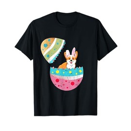 Funny Corgi Mom Easter Egg Bunny Costume Easter Day T-Shirt