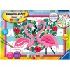 Ravensburger - Large Art Number - Flamingos Love - Creative
