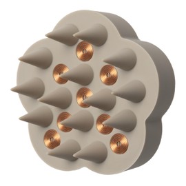 GEMMATSU G-ZERO COIL MICROCURRENT ION PRO SHAMPOO BRUSHssh ZERO COIL Micro Current Ion Shampoo Brush (Beige) Salon Exclusive Scalp Care Scalp Massage Skype Brush