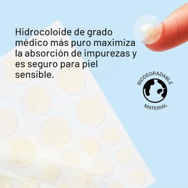 Peach Slices - Puntos para el acné (60 ct) - Parches hidrocoloidales para espinillas faciales - Absorbe la pistola, protege la recolección y apoya la 