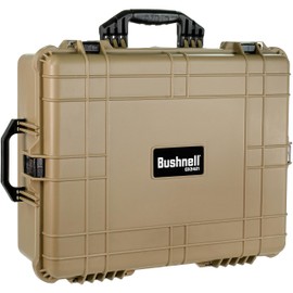 Bushnell 24 Inch Extra Large Waterproof Hard Camera Case For Binoculars, Optics, Equipment, Shock Proof, and TSA Ready (Tan)
