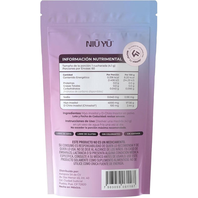 Myo & D-Chiro Inositol Relación 40:1 Ideal para Mujeres Fórmula