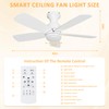 Ceiling Fan with Light, Wireless Remote, Flush Mount Design, Adjustable