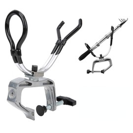 Boat Rod Holder, Rod Holder, Aluminium Alloy 360 Degree Adjustable Boat Rod Holder, Fishing Rod, Foot Clamp Racks for Fishing Boat, Fishing Boat, Fishing Accessories