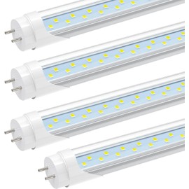 JESLED T8 LED Tube Light 3FT, 2520LM, 18W(45W Equivalent), 6000K, Ballast Bypass, 36 Inch F25T8 Fluorescent Bulb Replacement, Dual Ended, 36” Lighting Tube Fixture (4-Pack)