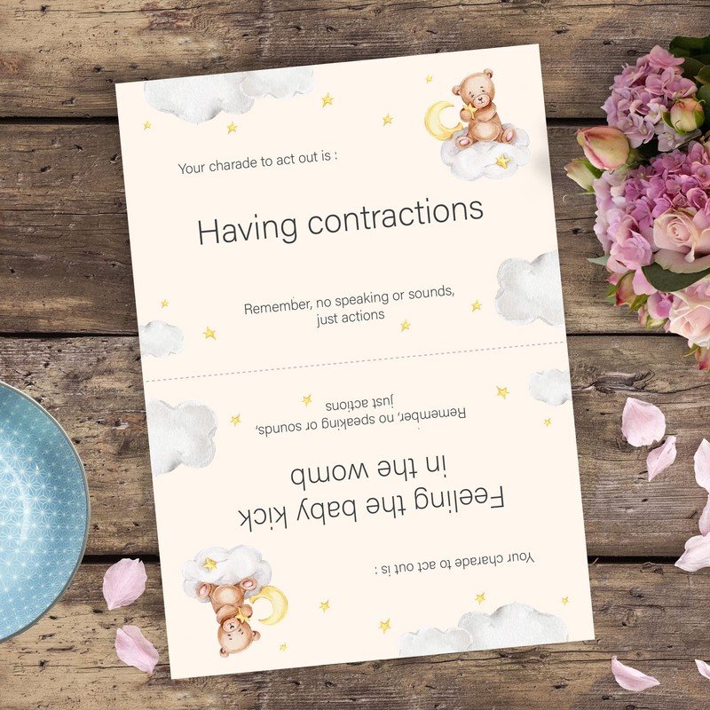 Olivia Samuel Baby Shower Charades Game with Winner Certificate –