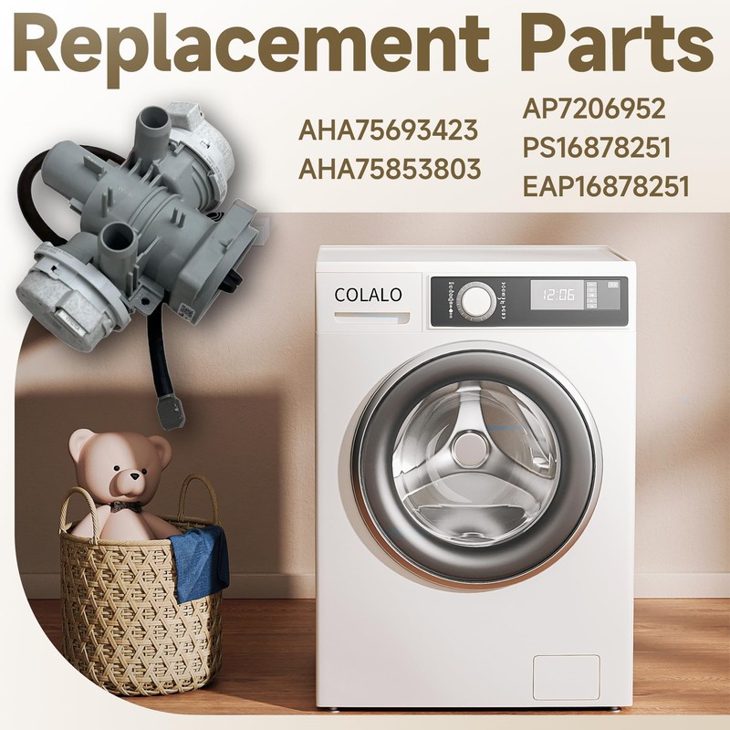 AHA75853813 Washer Drain Pump Assembly Fit for LG, Washing Machine