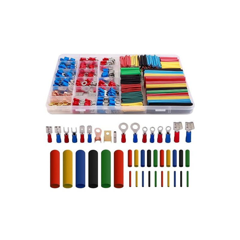 Kit de 678 Terminales Eléctricos Termocontraíbles Uplayteck – Conectores y