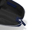 Leatherology Navy Blue Zip Sunglass Case - Structured body for
