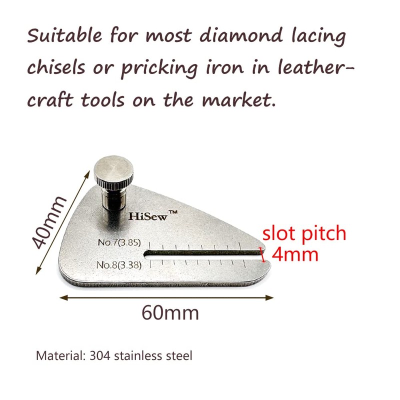 Hisew- Leather Stitching Punch Aid Plate, for Pulling up Pricking