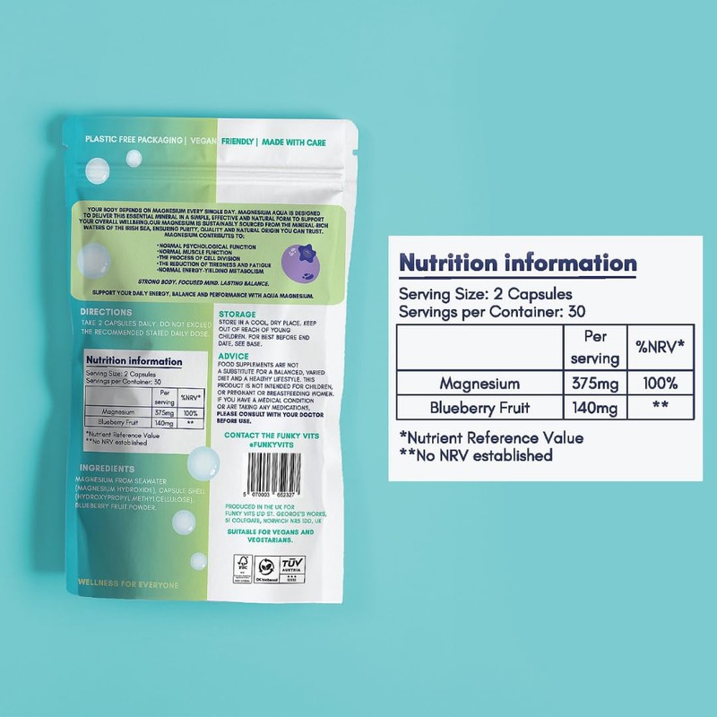 Funky Vits - Aqua Magnesium | Nerve | Muscle |