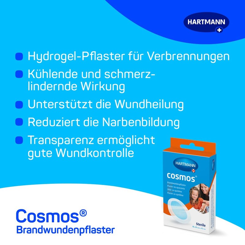 Hartmann Cosmos Sterile Burn Wound Plasters 68 x 43 mm