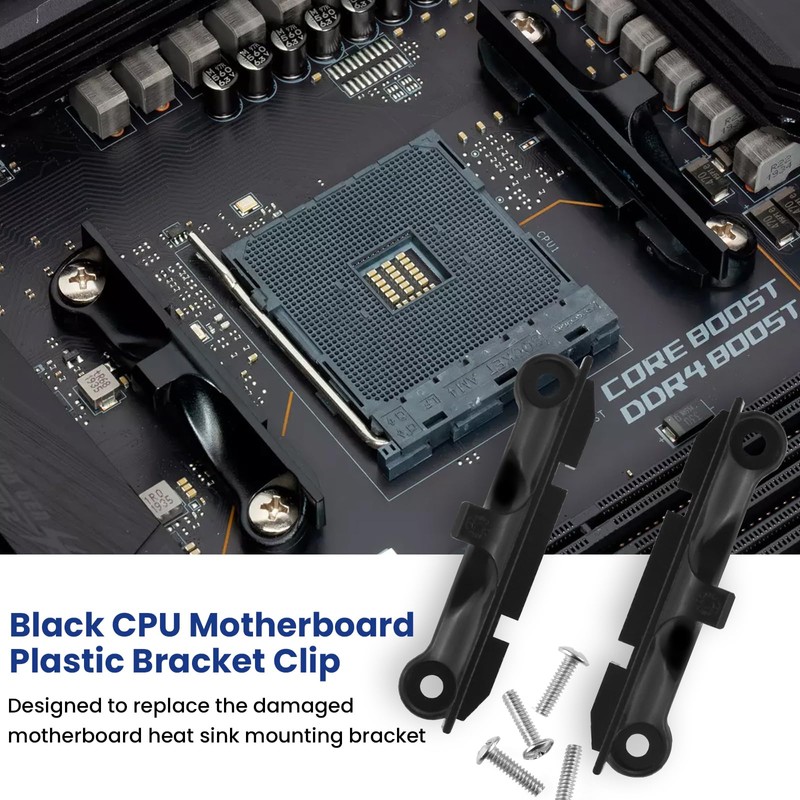Aifeier ET 4PCS CPU Fan Bracket for AM4 Backplate, Black