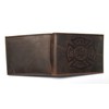 Fire Fighter Front Pocket Slim Fold Wallet Embossed Leather