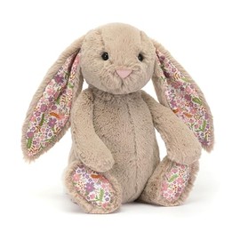 Jellycat Blossom - Pétalo de conejo beige de peluche, tamaño mediano