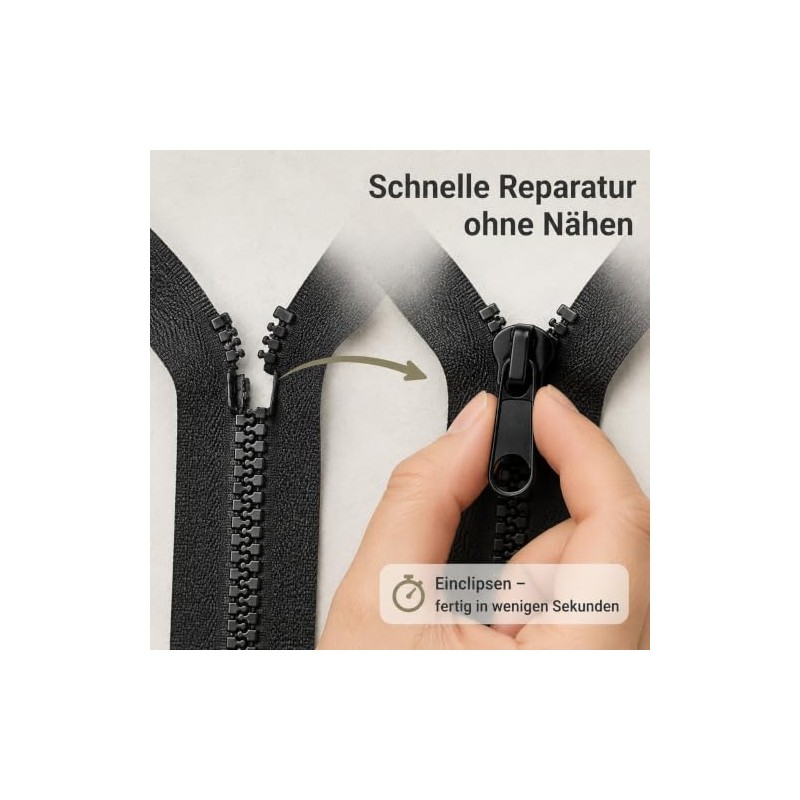 WATMVIC 12-Piece Universal Zip Repair Set for Clothing and Luggage