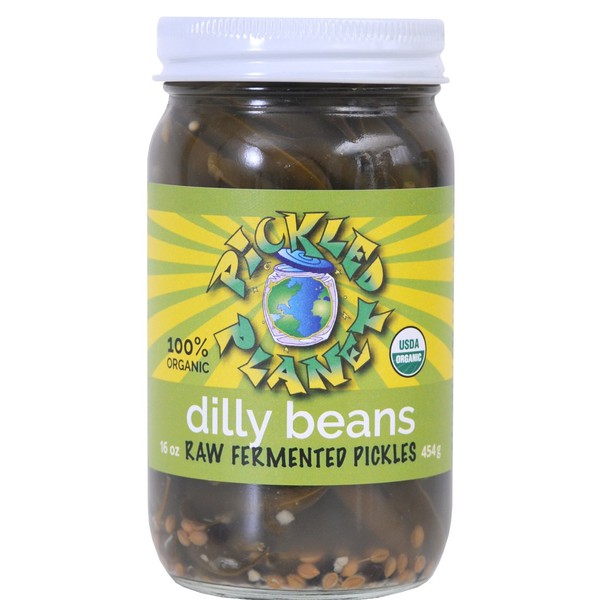 Raw Pickles, "Dilly Beans", 16 Oz Glass Jar