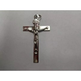Crucifix  Pendant cross Silver Plate Size: 2-1/4 inches high