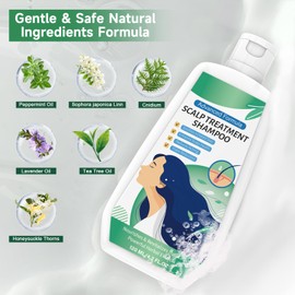 Anti-Schuppen-Shampoo, geeignet für Damen/Herren, tiefenreinigende Pflege bei Kopfhautproblemen, mit Teebaumöl, Behandlung von Kopfhautpilz und fettigem Haar, juckreizlindernd, 120 ml