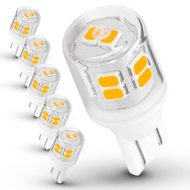 3Watt T5 T10 Wedge Base LED Bulb Equivalent to 7W 11W 18W 25W 30W Halogen, 12-24V 300LM 2700K Warm for Interior RV Camper Marine Boat Yacht Motorhome Lighting Landscape Pathway Lighting,5 Pack
