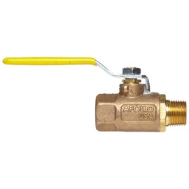 Apollo 70-800 Series Bronze Ball Valve, Two Piece, Inline, Lever, 3/8" NPT Male x NPT Female