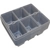 Hadley 6-Cell Plant Growing Tray, Seedling Starter Trays, Grey