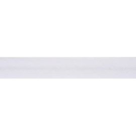 Premium Quality Poly Cotton Bias Binding for Sewing or Quilting Variety of Colours Length 2.5m (White - 12mm)