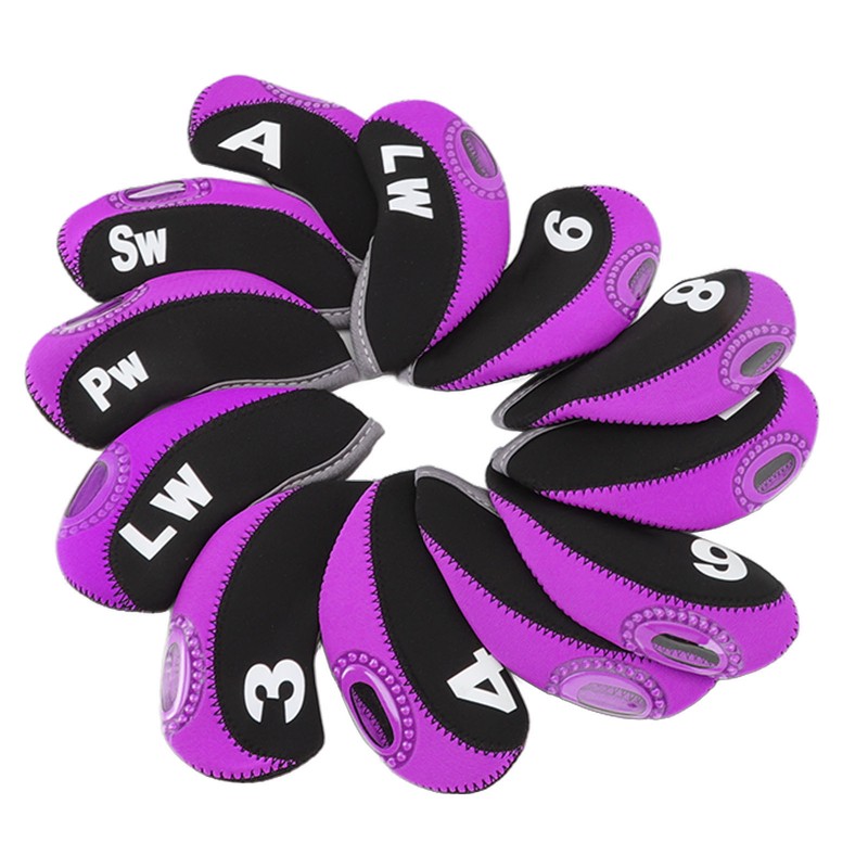 12PCS Golf Club Head Covers Neoprene Scratch Proof Golf Club