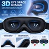 3D Eye Mask for Sleep – Padded Light-Blocking Design with