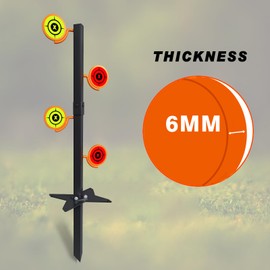 AIMAX OUTDOOR Dueling Tree Target Kit for .22 Rimfire, Metal Shooting Target with Ground Insertable Design, Suitable for .22 Rifles and Handguns Shooting Practice (4 Steel Targets)