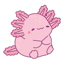 Set of 3 - Cute Pink Axolotl Cartoon Sticker Decal, Kawaii Design,Decorative,SUV, Van, Window, Bumper, Wall, Laptop, Tablet, Cup,Tumbler Or Any Smooth Surface