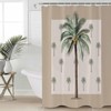 Palm Tree Shower Curtain Set with Hook 60" x 72",Tropical
