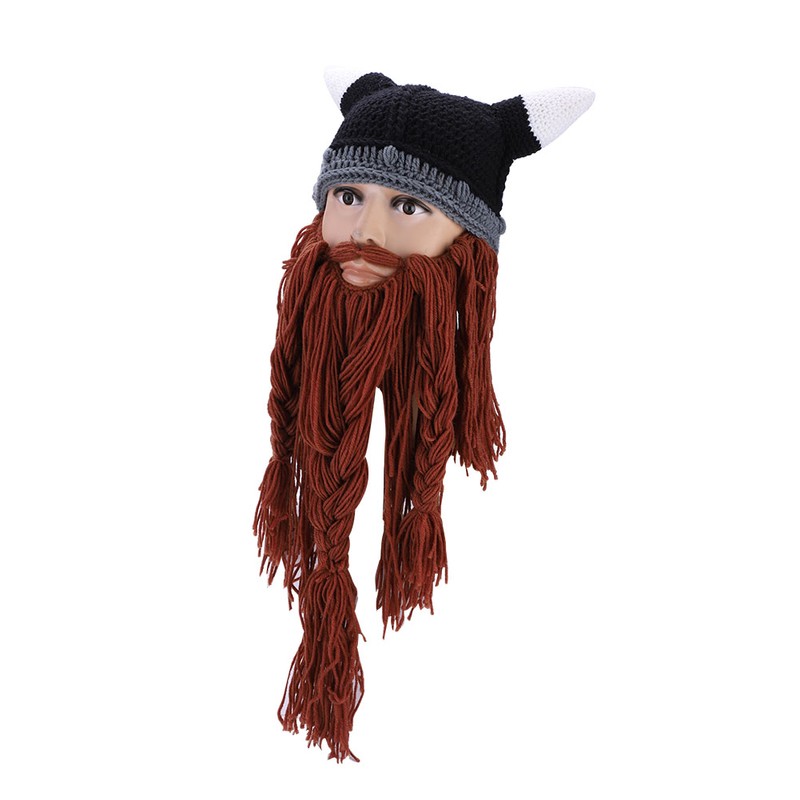 Winter Warm Pirate Horn Style Knitted Crochet Slouch Baggy Beret