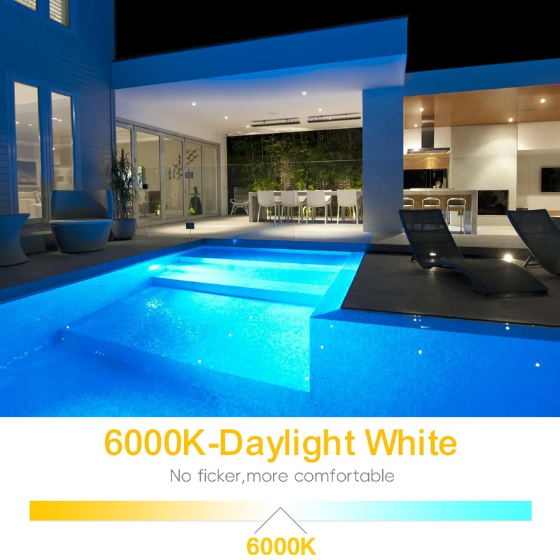 LED Pool Light Bulb,45W 120V 6000K Daylight White LED Pool