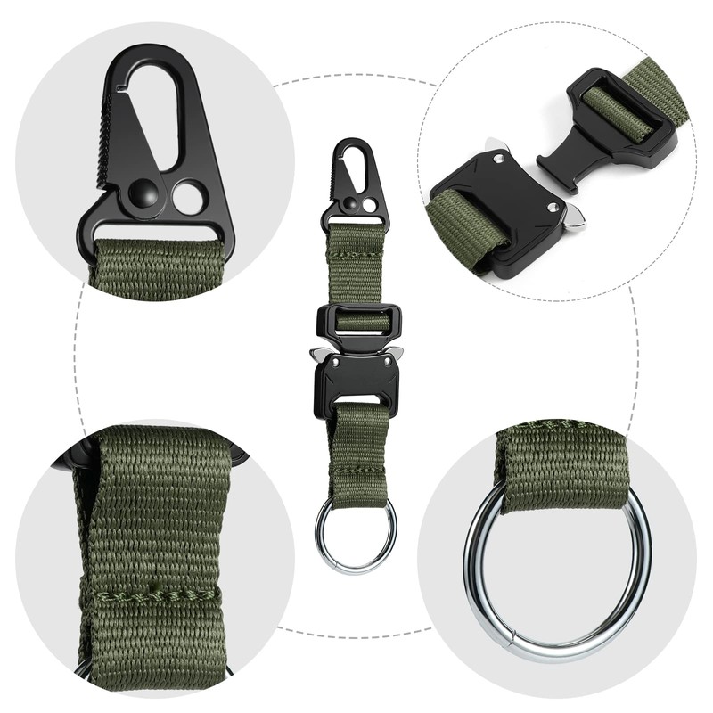 SOWHUP Tactical Keychain with Quick Release Buckle, EDC Gear Clips