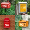 60 PCS White Mailbox Numbers, Vinyl Waterproof Stickers for Outside,