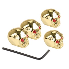 RuiJOTWAT 4 skull-shaped electric guitar volume and tone knobs + wrench gold