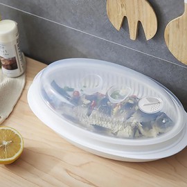 STOBAZA Olla de Vapor para Microondas - Tapa Hermética, Plato para Pescado/Verduras, Estuche Multiusos（Bao, Tamales, Bollo） - Ahorra Espacio y Tiempo