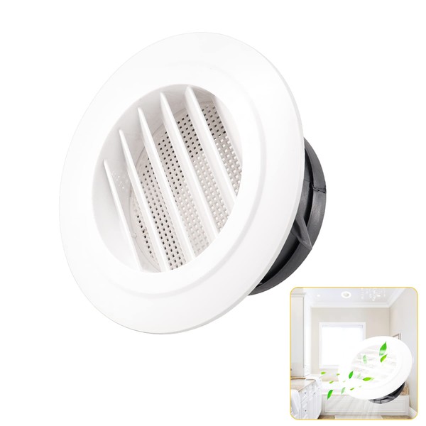 Powrocket 3 Inch Soffit Vents,Round Air Vent Cover,Air Vent Louver