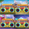 80's 90's Party Decoration 5FT Inflatable Radio Boombox Decorations, Blow