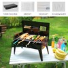 iMounTEK Portable Charcoal Grill, Convenient Cover Design, Iron Construction BBQ