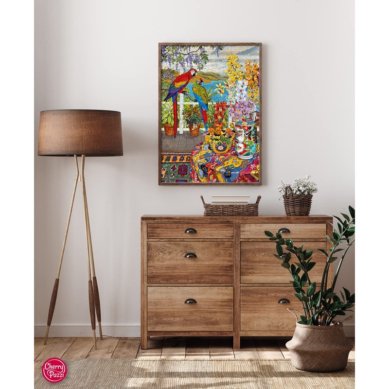 Puzzle 1000 Pieces: Perroquets sur la véranda