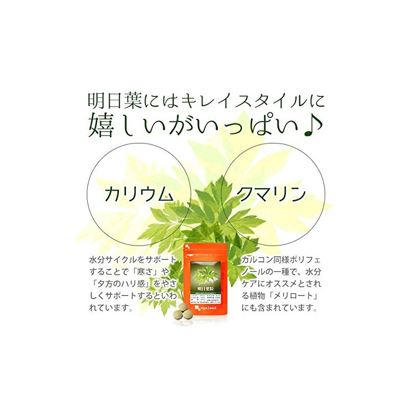 オーガランド (ogaland) お徳用明日葉粒 (270粒 / 約3ヶ月分) 健康サポート (ポリフェノール/カリウム) 野菜不足が気になる方に