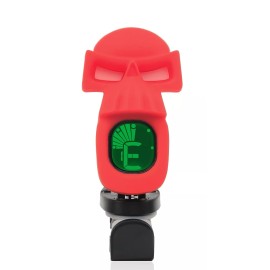 Swiff SKULL Clip-on Chromatic Digital Tuner: Guitar Ukulele Banjo Bass [Red or Black] - Red