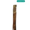 Dark wood Walking Stick with Owl Carving, Hand-Carved - Up