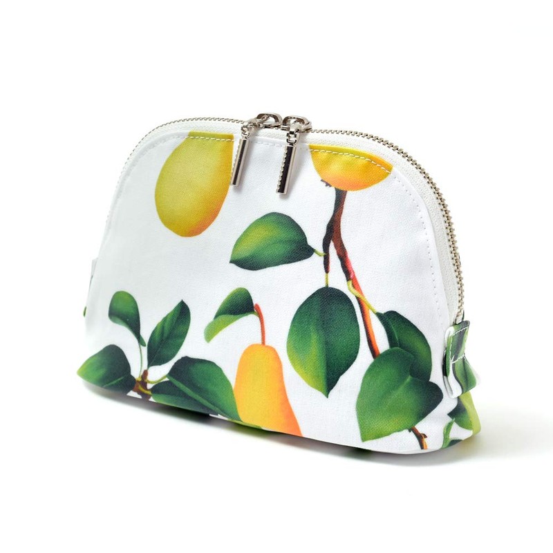 W1003400 Round Pouch (Small) Yellow La France Makeup Pouch, Stylish,