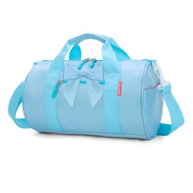 HawLander Toddler Dance Bag for Girls, Kids Duffle Bag for Gym, Ballet, Overnight Travel (Small, Blue)